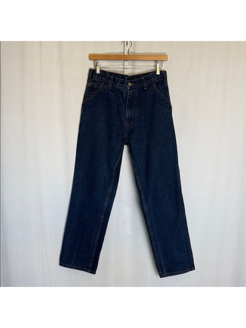 Brandy Melville John Galt Blue Denim Baggy Carpenter Jeans Size S Dark Wash